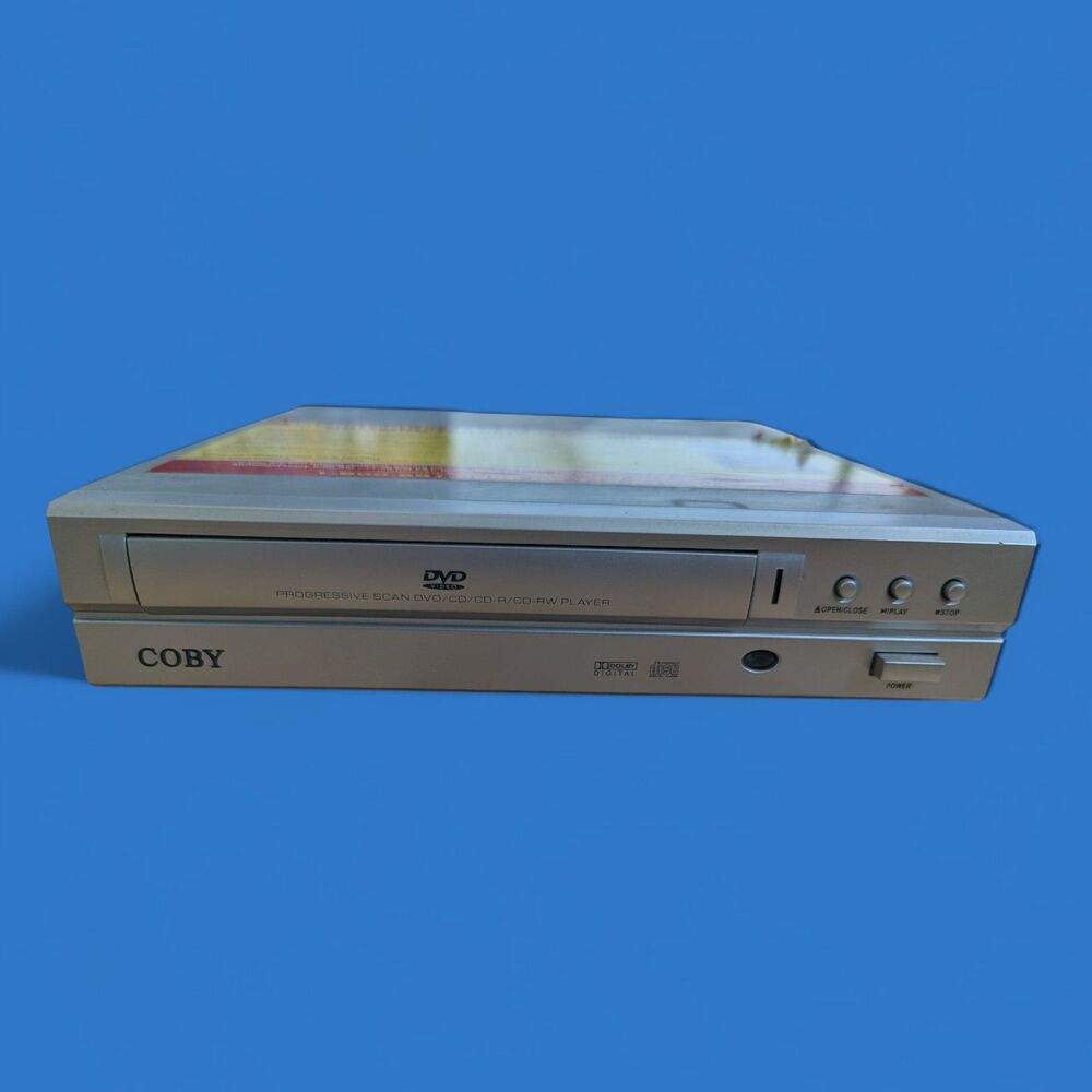 Coby DVD-224 Slim DVD Player Progressive Scan No Remote Or Cables CD/CDR/CDRW